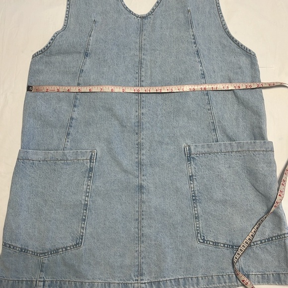 Free people X We The Free Light Wash Denim Overall Dress - Picture 7 of 9